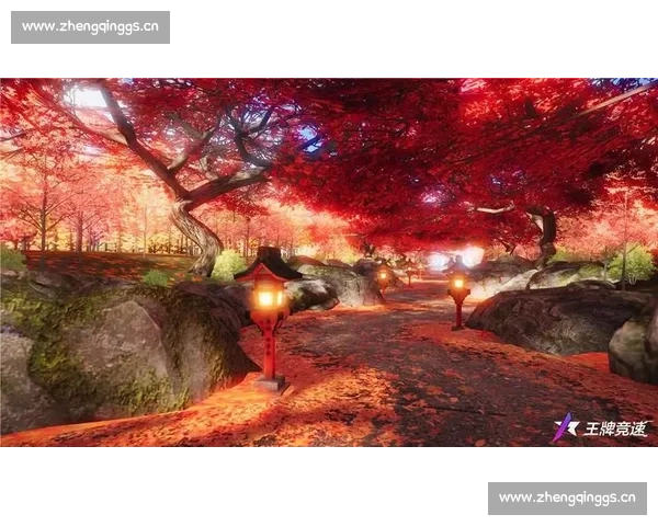 枫叶飞舞与竞速之美结合的创意赛事盛宴